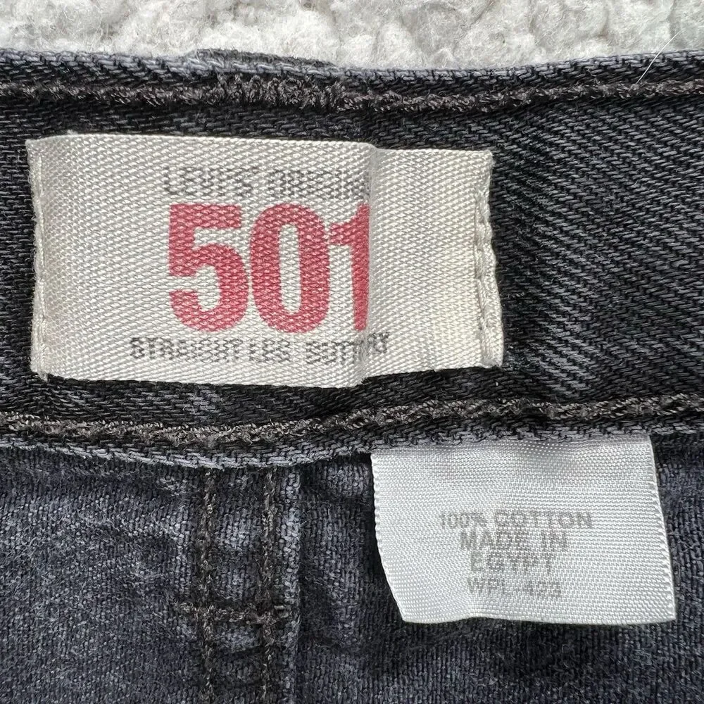 Vintage Levi’s 501 Jeans Men‎ 38x34 (Actual 35x33) Black Straight Classic Grunge